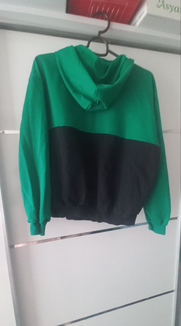 Erkek Çocuk Fermuarlı Yeşil Sweatshirt - Görsel 2