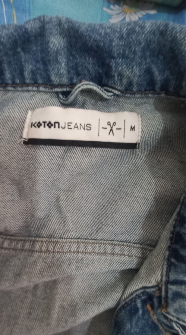 Mavi Düğmeli erkek Denim Ceket - Görsel 3