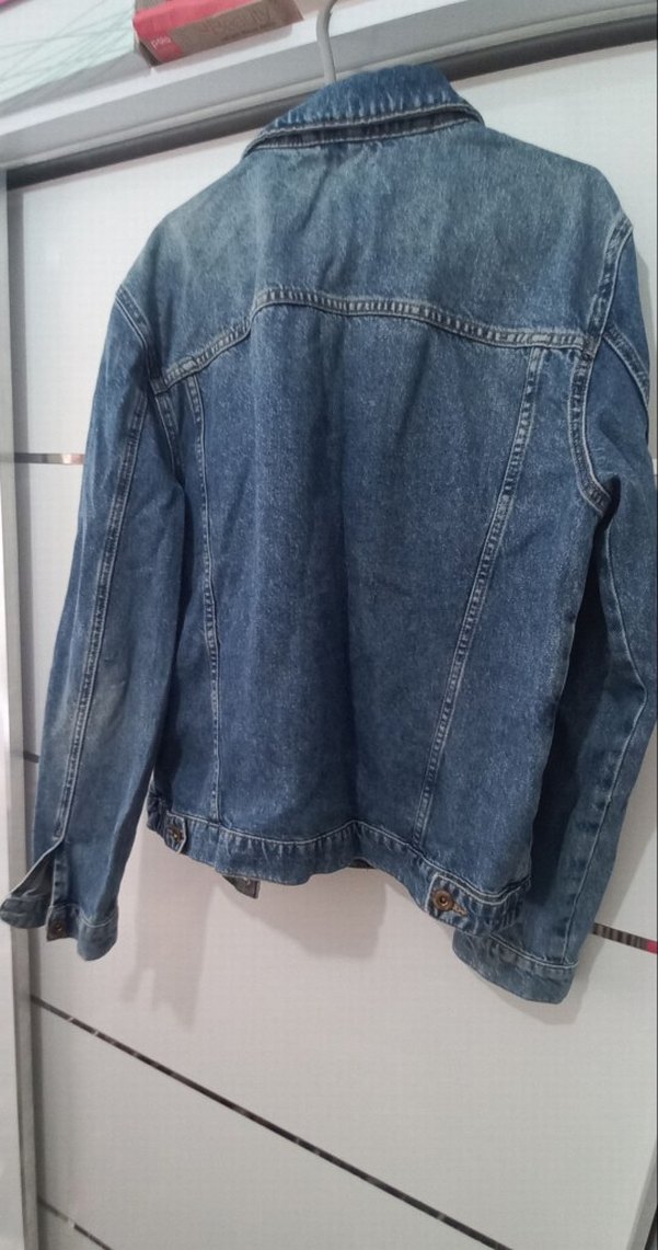 Mavi Düğmeli erkek Denim Ceket - Görsel 2