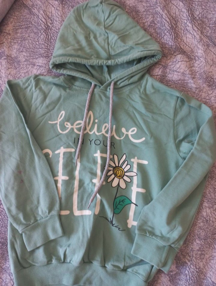 Nakışlı ve Payetli Kız Sweatshirt ve Eşofman Takımı - Görsel 4