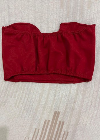 Kırmızı Düğmeli Kadın Bustiyer - Görsel 2