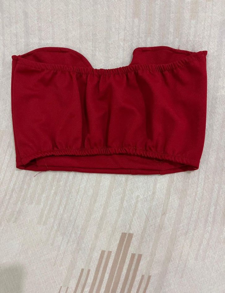 Kırmızı Düğmeli Kadın Bustiyer - Görsel 2