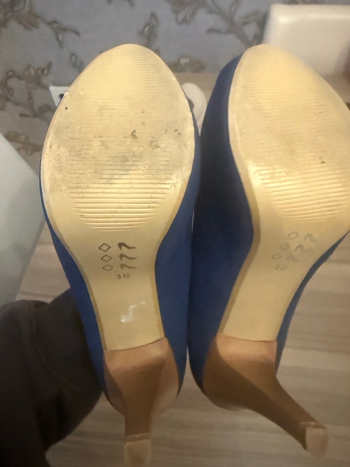 Bambi Mavi Kadın Yüksek Topuklu Stiletto - Görsel 5