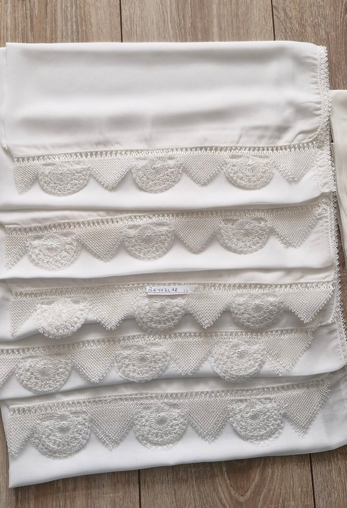 iğne oyası namaz başörtüsü mevlit tülbenti - Görsel 2