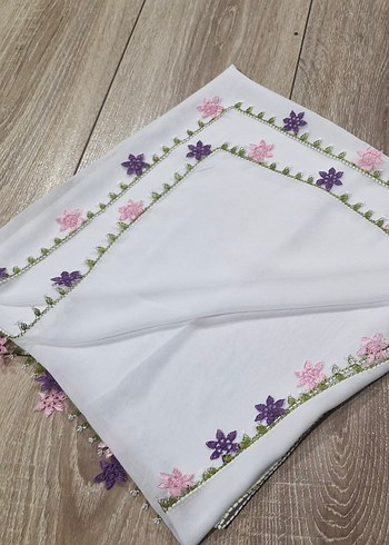 iğne oyası namaz başörtüsü mevlit tülbenti - Görsel 6