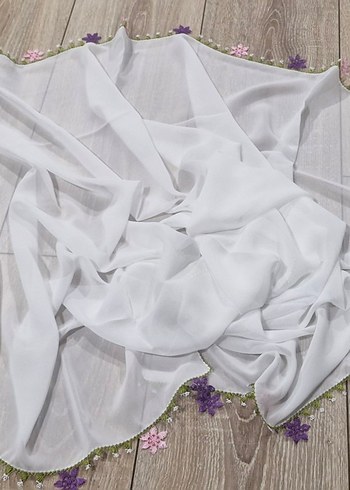 iğne oyası namaz başörtüsü mevlit tülbenti - Görsel 5