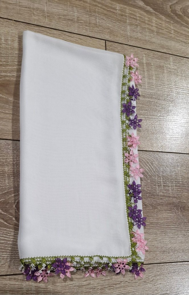 iğne oyası namaz başörtüsü mevlit tülbenti - Görsel 3