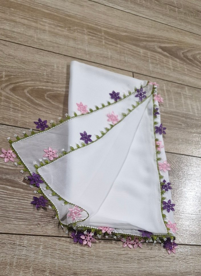 iğne oyası namaz başörtüsü mevlit tülbenti - Görsel 2