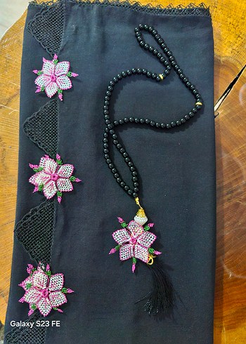 iğne oyası namaz başörtüsü mevlit tülbenti - Görsel 3