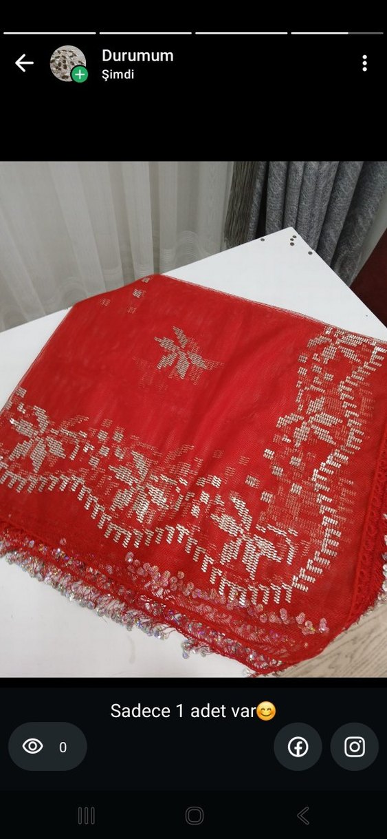 Tel kırma kına örtüsü özel el yapımı - Görsel 2