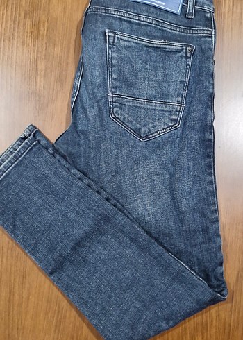 Diğer 100 Pamuk Koyu Mavi Denim Jean