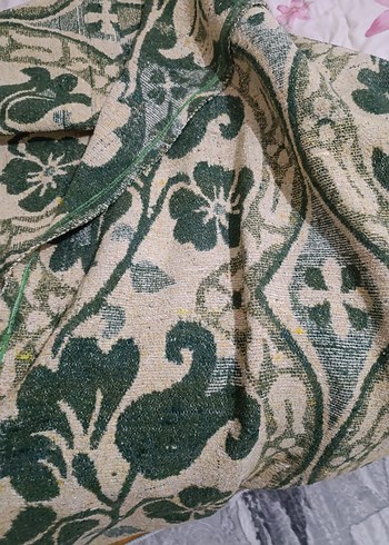 Desenli Koyu Yeşil Battaniye - Görsel 5