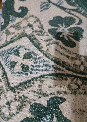 Desenli Koyu Yeşil Battaniye - Görsel 4