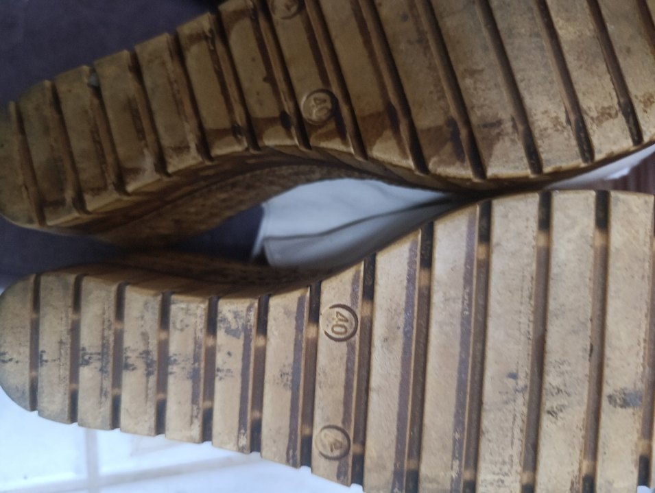 Bej Kadın Dolgu Topuklu Sandalet - Görsel 4