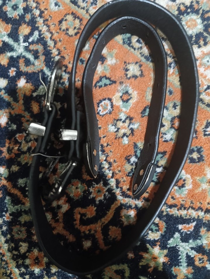 Siyah Deri Goth Tokalı Kadın Kemer - Görsel 4