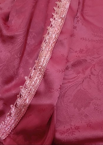 Bordo Parlak Bohem Tarzı Perde - Görsel 2