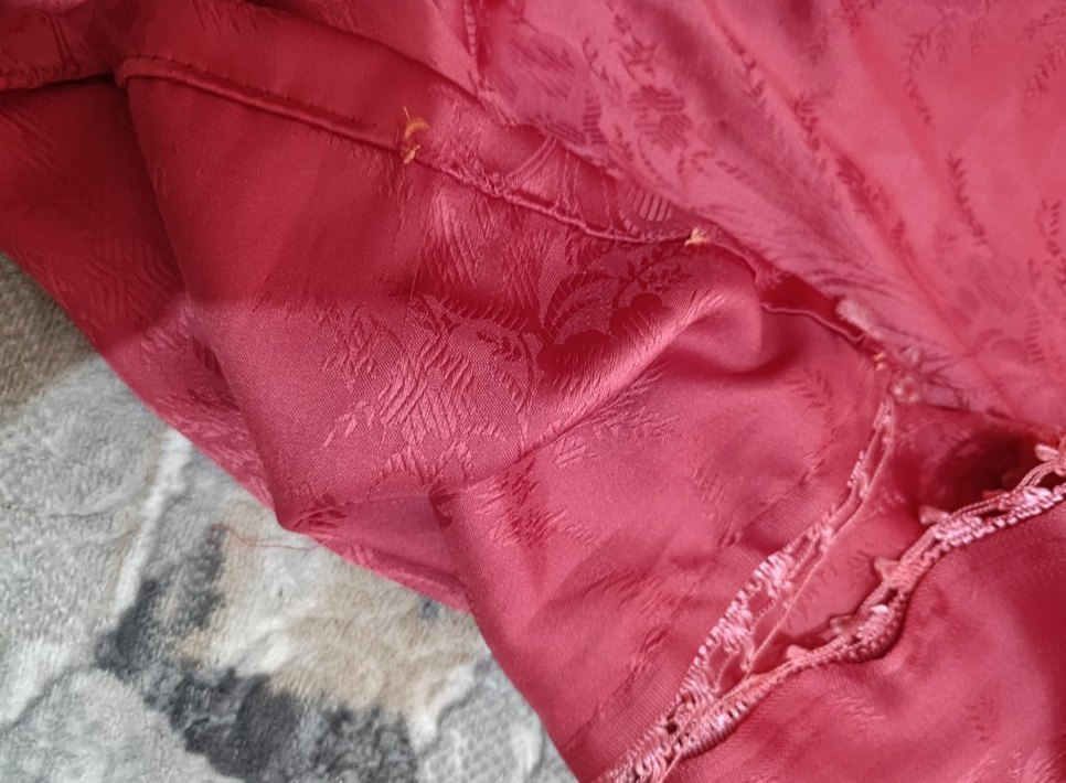 Bordo Parlak Bohem Tarzı Perde - Görsel 3