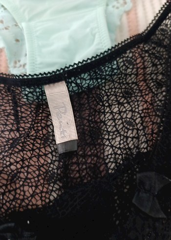 Mavi ve Siyah Dantel Midi Kadın Külot - Görsel 3