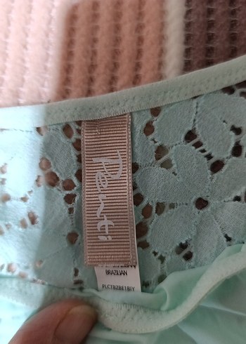 Mavi ve Siyah Dantel Midi Kadın Külot - Görsel 2