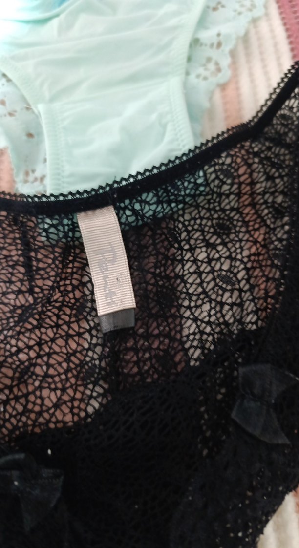 Mavi ve Siyah Dantel Midi Kadın Külot - Görsel 3