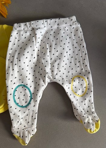 Sarı Aslan Desenli Bebek Takımı - Görsel 3