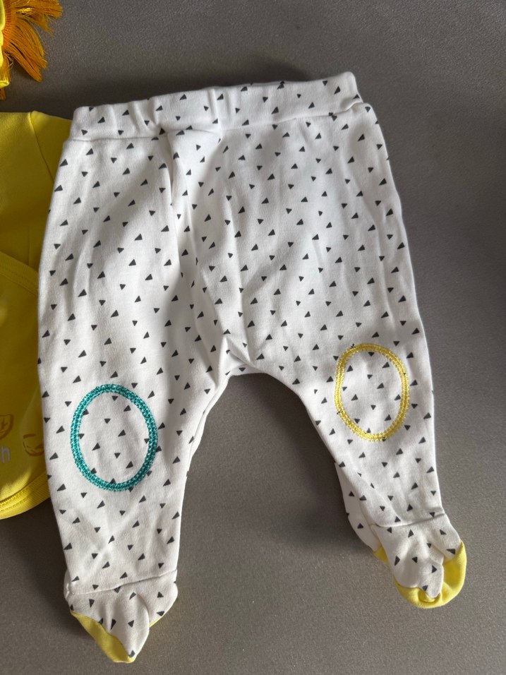 Sarı Aslan Desenli Bebek Takımı - Görsel 3