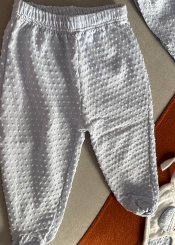 Bohem Tarzı Beyaz Gri Bebek Takımı 0-3 ay - Görsel 4