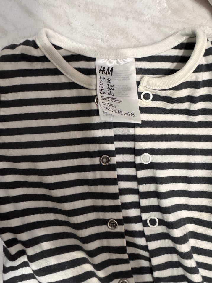 Uzun Kollu Gri Zebra Desenli Erkek kız bebek tulum - Görsel 4