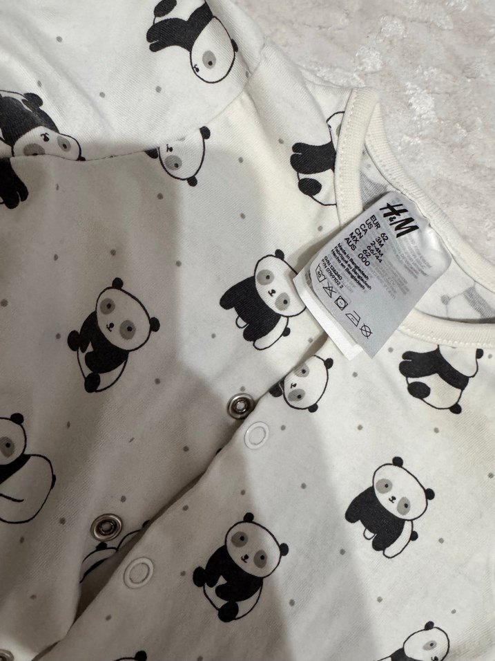 Uzun Kollu Gri Zebra Desenli Erkek kız bebek tulum - Görsel 3