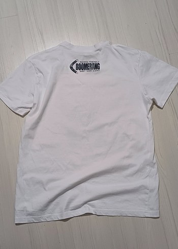 Beyaz Baskılı Erkek Tişört - Görsel 2