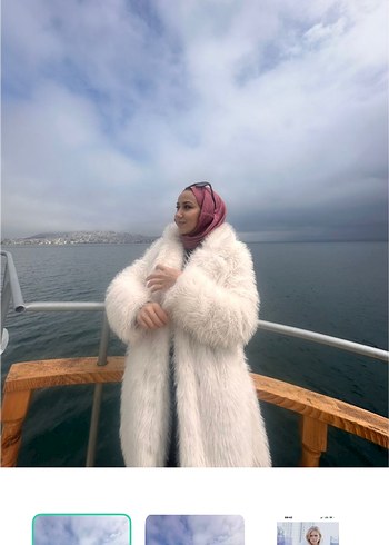 Zara Sikligin Ve Sicakligin Beyaz Uzun Kurk Ceket