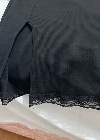 Siyah V Yakalı Uzun Kollu Midi Elbise - Görsel 2