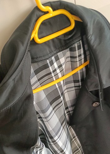 Gri Erkek Midi Boy Düğmeli Trençkot - Görsel 4