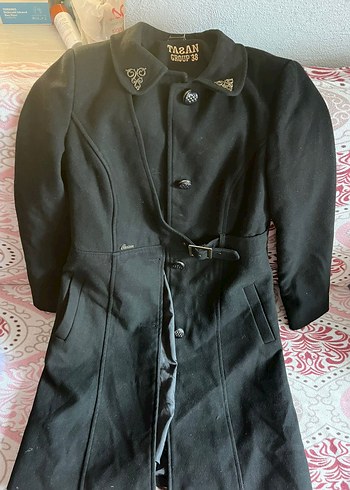 Siyah Kemerli Kadın Kaban - Görsel 3