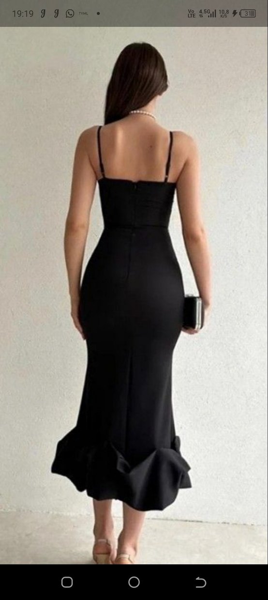 Siyah Uzun Elbise - Görsel 2