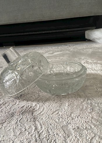 Gri Beyaz Kesme Cam Vazo - Görsel 2