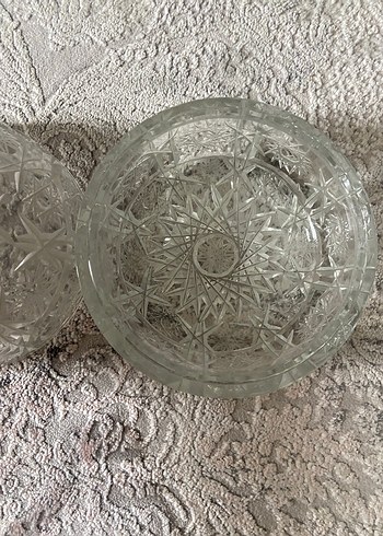 Gri Beyaz Kesme Cam Vazo - Görsel 6