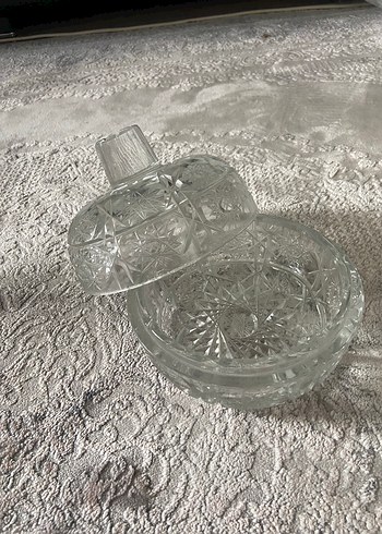 Gri Beyaz Kesme Cam Vazo - Görsel 5