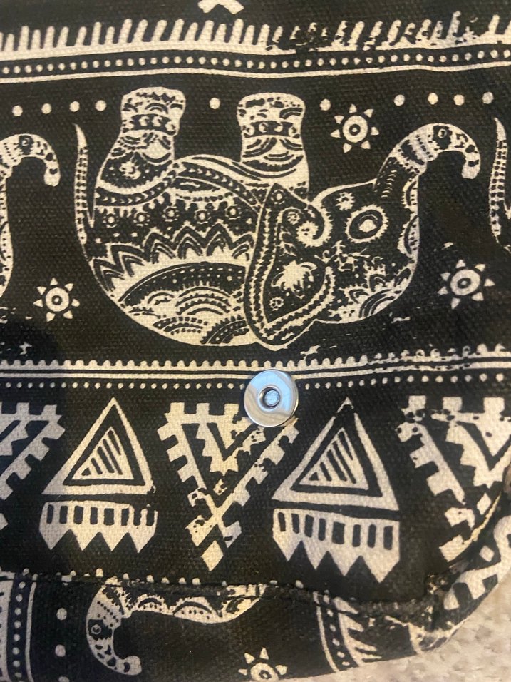 Siyah Desenli Kadın Bohem Çapraz Çanta - Görsel 3