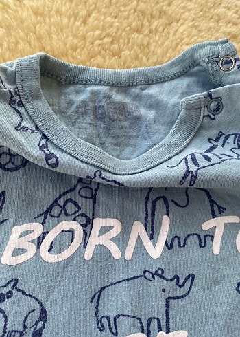 Gri Desenli Pamuklu Bebek Tulum - Görsel 2