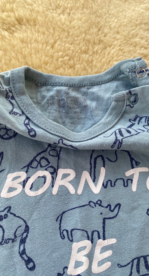 Gri Desenli Pamuklu Bebek Tulum - Görsel 2