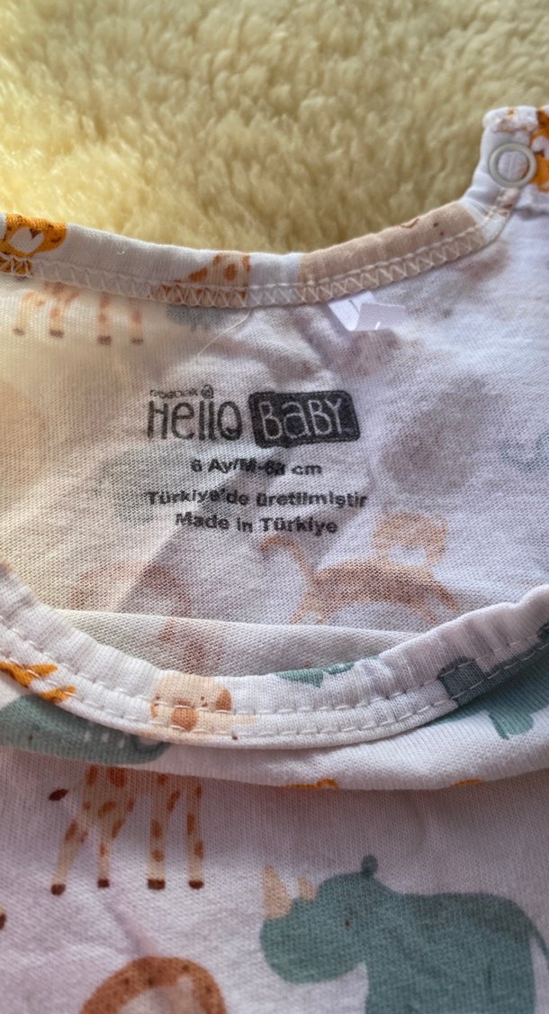 Bohem Tarzı Kısa Kollu Erkek Bebek Tulum - Görsel 2