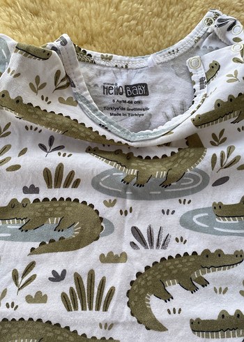 Gri Kısa Kollu Bebek Tulum - Görsel 2