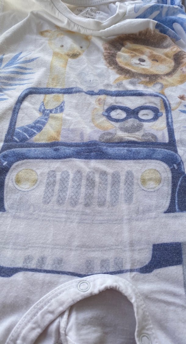 Mavi Bohem Desenli Bebek Tulum - Görsel 3