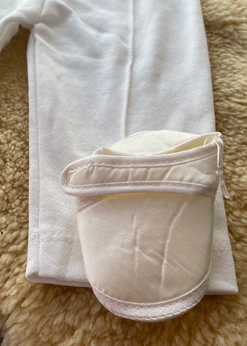 Bebek Erkek Beyaz Pamuklu Takım - Görsel 3