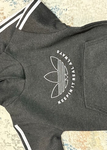 Gri Baskılı Rahat Kesim Erkek Eşofman - Görsel 3