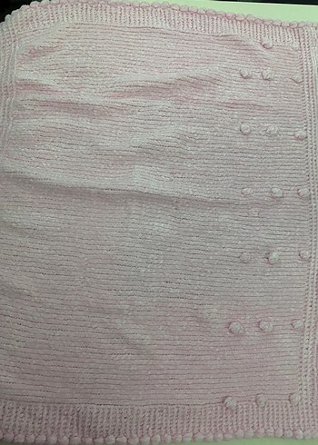 Parlak Pembe El Örgüsü Çocuk Battaniyesi - Görsel 4