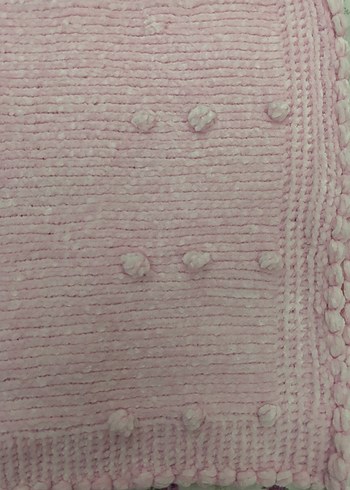 Parlak Pembe El Örgüsü Çocuk Battaniyesi - Görsel 2
