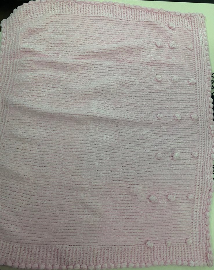 Parlak Pembe El Örgüsü Çocuk Battaniyesi - Görsel 4