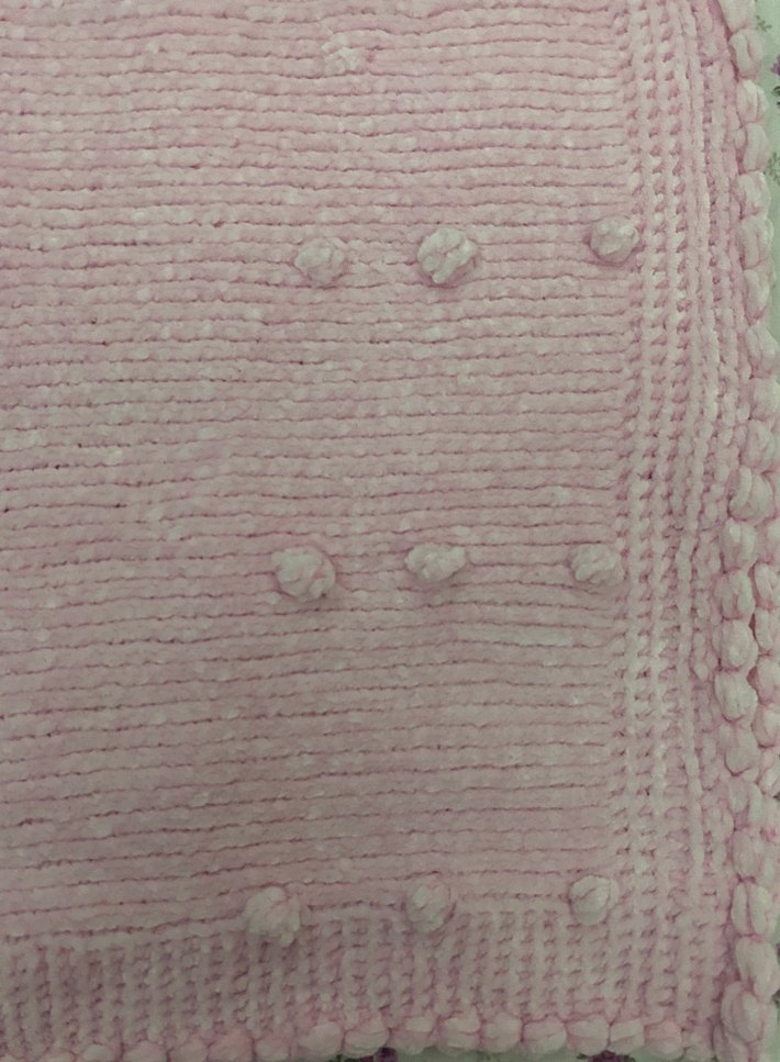 Parlak Pembe El Örgüsü Çocuk Battaniyesi - Görsel 2